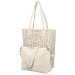 Módní dámský koženkový set kabelek Safira, krémový