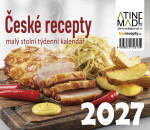 Kalendář 2027 České recepty, malý stolní, týdenní, 13 x 15 cm