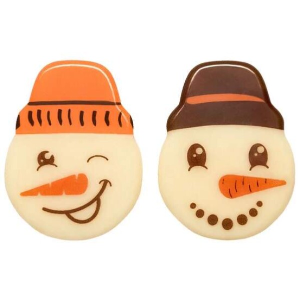 Barbara Luijckx sp. z o. o. Dekorace čokoládová Sněhulák hlava 12 ks