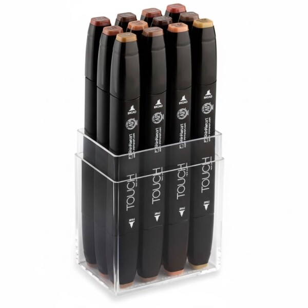 ShinHan TOUCH Twin Marker sada 12 ks přírodní hnědé odstíny