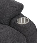 Křeslo polohovací elektrické, 1 motor, šedá látka, bezdrátové nabíjení pro mobilní telefon