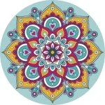 GRAFIX Diamantové malování na rámu Mandala tyrkysová 30cm