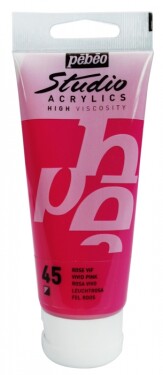 Akrylová barva Pébéo Studio Acrylic 100 ml - 045 brilantní růžová