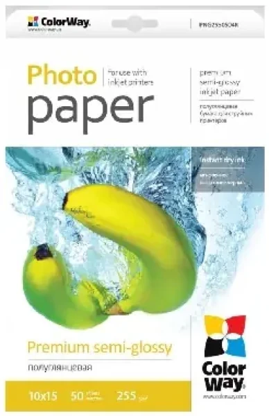 COLORWAY Fotopapír / Pololesklý premium / 10x15 / 255g/m2 / 50 listů (PNG2550504R)