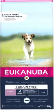 Eukanuba Puppy & Junior Small & Medium Grain Free Ocean Fish 12 kg