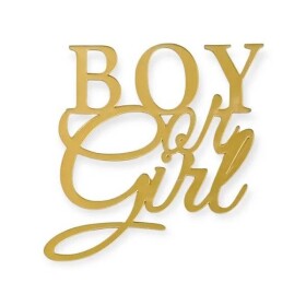 Dortisimo Plastová dekorace na okraj dortu zlatá BOY or Girl