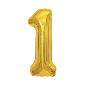 Balónek fóliový 85 cm zlatý číslo 1 - Albi