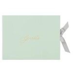 Busy B Kniha hostů Sage Faux, růžová barva, zelená barva, papír, textil