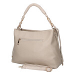 Luxusní dámská koženková kabelka do ruky MaxFly Bodi, tmavě béžová