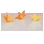 Dekorace oplatková - Květ mini 2 cm modrý, 50 ks