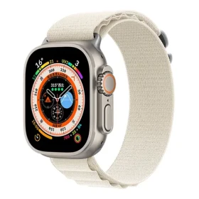 Devia Deluxe Sport5 44/45/49mm bílá / Řemínek pro Apple Watch / Nylonový / Nastavitelný (6938595381843)