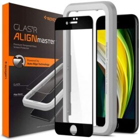 Spigen AlignMaster FC ochranné sklo pro Apple iPhone SE 8 7 černá (AGL01294)