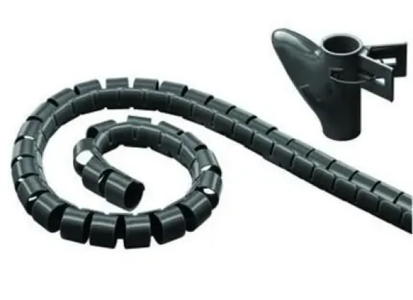 MediaRange Kabelový organizér 20 mm černá / Organizér kabelů / Délka 2,5 m / Plast (MRCS301)