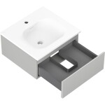 MEXEN/S - Orio koupelnová skříňka 50 cm s umyvadlem Vela, 1 šuplík, šedá mat/bílá mat 91A10-05023-1-BF62-W23M01