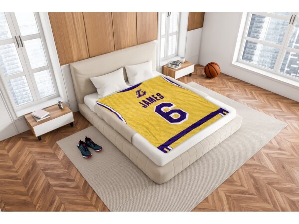 Deka Los Angeles Lakers NBA LeBron James Sleep Squad Throw 152 x 203 cm