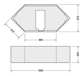 DURAVIT - Příslušenství Podpora pro vanu D-Code, 1900x900 mm 790477000000000