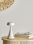 Bloomingville Přenosná stolní LED lampička Pepple, béžová barva, kov