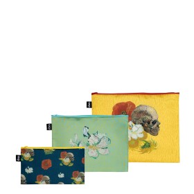 Taštičky na zip 3 ks LOQI VAN GOGH MUSEUM Skull