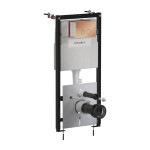 OMNIRES - Set: STRONGFRAME podomítkový rám ECO + STEEL-R45 nerez tlačítko, měď lesk STFWCECO1R45-RCP