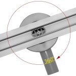 REA - Lineární odtokový žlab + sifon + nožičky + rošt Neo 900 Slim Pro REA-G8403