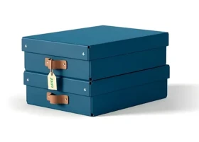 Leitz Puro modrá / Úložný box / Karton / Velikost M nízký / 2 ks / 270 × 100 × 370 mm (61480068)