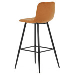 Barová židle, žlutá, látka,AUB-X7015 YEL2