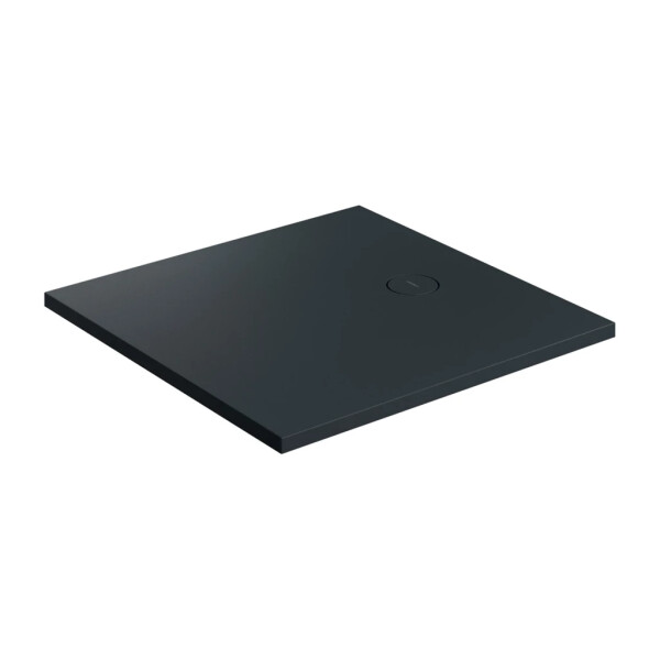 OMNIRES - Sprchová vanička AQUAROCK kompozit, protiskluzová, čtvercová 90 x 90 cm, černá láva AQUAROCK90-KBLV
