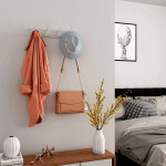 Věšák, dřevo, bílá, ABP-E1030 WT