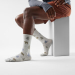 Unisex merino městské ponožky SMARTWOOL Everyday Through the Trees Crew Socks, Ash velikost: 46-49 (XL)