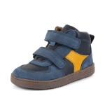 Chlapecké celoroční kožené kotníkové barefoot boty LOOP HIGH-TOPS DARK BLUE Froddo G2110157 - 31