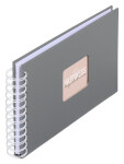 Album klasické spirálové Fine Art 24x17cm, 50 stran, kamenná šedá, bílé listy