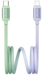 USAMS Bicolor Series SJ757 zeleno-fialová / Datový kabel / USB-C - Lightning / PD 30W / 1,2 m (SJ757USB02)