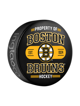 Inglasco / Sherwood Puk Boston Bruins NHL Property Of Souvenir Collector Hockey Puck