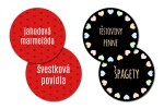 Samolepky na kořenky, HEARTS sada samolepek, 40mm (12ks), organizace domácnosti