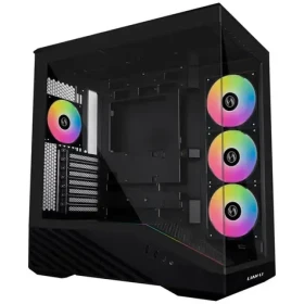 Lian Li Vector V100 černá / ATX / mATX / mini-ITX / 2xUSB 3.0 + 1xUSB 3.1 / ATX / RGB / bez zdroje / průhledná bočnice (G99.V100RX.00)