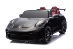 Mamido Elektrické autíčko Porsche 911 GT3 XXL | 24V14Ah | 12km/h | Nafukovací kola | 2x320W | Pro 2 děti | Lakované černé