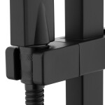 Erga Goba, sprchová souprava s termostatickou baterií a dešťovou hlavicí 30x30 cm, černá matná, ERG-YKA-BP.GOBA-THERM-30-BLK