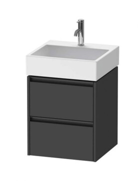 DURAVIT - Ketho.2 Umyvadlová skříňka 55x48x46 cm, 2 zásuvky, grafit mat K25274049490000