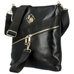 Stylová dámská koženková crossbody kabelka LB Alysia, černá