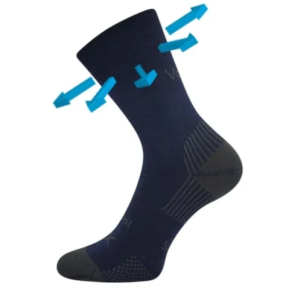 VOXX Ponožky slabé z merino OPTIMUS s ionty stříbra TMAVĚ MODRÉ 35-38 117764