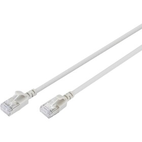Digitus DK-1632-A-100S RJ45 síťové kabely, propojovací kabely CAT 6A, Kabel F/FTP 10 m šedá flexibilní provedení, extrémně tenký , bez halogenů 1 ks