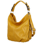 Stylová dámská koženková kabelka na rameno Tripa, žlutá