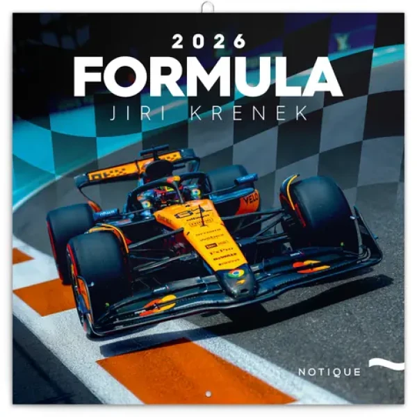 NOTIQUE Poznámkový kalendář Formule – Jiří Křenek 2026 - Západní / 30 x 30 cm (PGP-35478-Z)