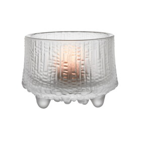 Iittala Skleněný svícen Ultima Thule 6,5 cm – Matt Frosted, čirá barva, sklo