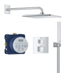 GROHE - Precision Cube Sprchový set s termostatem pod omítku, 31x31 cm, chrom 34879000