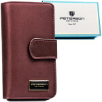 Módní dámská koženkovo-kožená peněženka Peterson Annellie, tmavě fialová