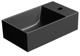GSI - KUBE X keramické umývátko 40x23cm, pravé/levé, černá mat 9484126