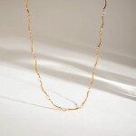ELENYS Wave Chain – pozlacený náhrdelník 18K žluté zlato Délka: 40+5 cm / max. 45 cm