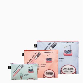 Taštičky na zip 3 ks LOQI GIULIA HARTZ Pattern