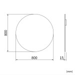 Erga Round, kulaté zrcadlo 80cm, ERG-V01-ROUND-8080-CL